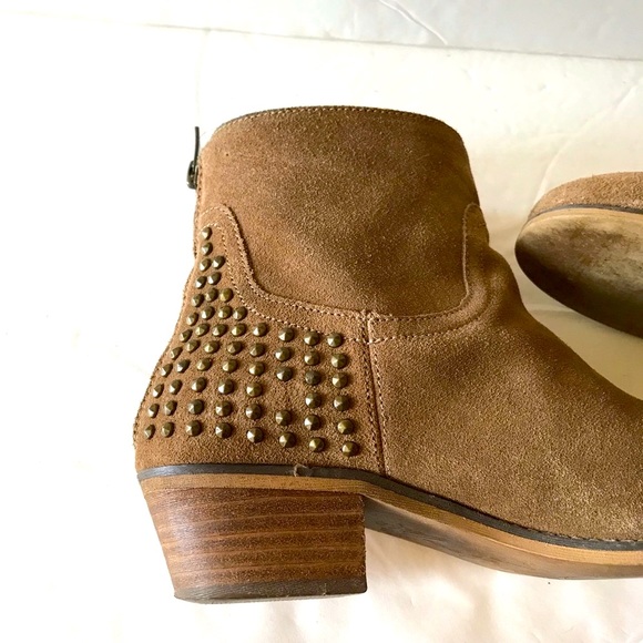 Marc Fisher 7.5 Brown Suede Leather studded bootie - Picture 6 of 7